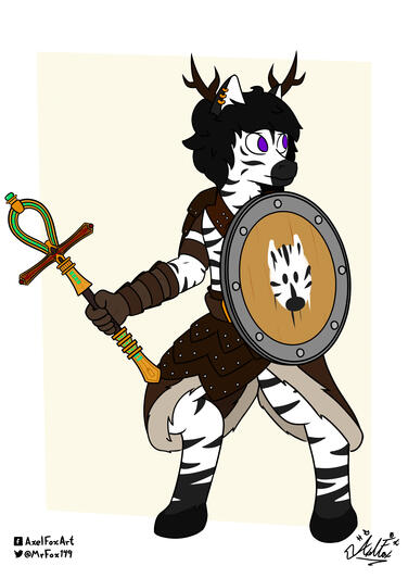 Zebra Warrior (Commission)
